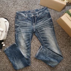 Buckle Black Womens Denim Jeans